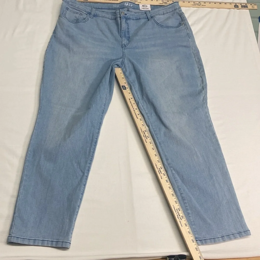 Style & Co Plus Size 22W Slim Leg Jean Mid-Rise - Picture 4 of 8